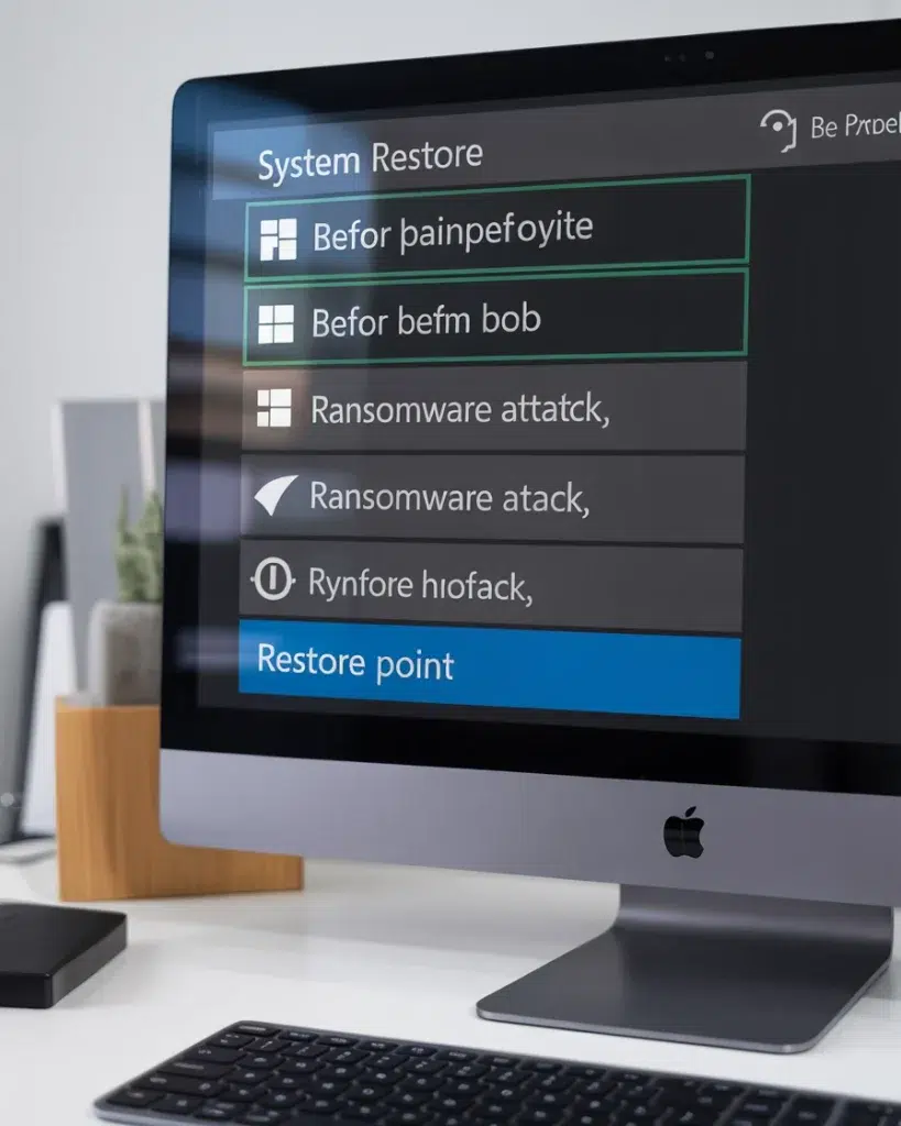 Look for Windows System Restore Points