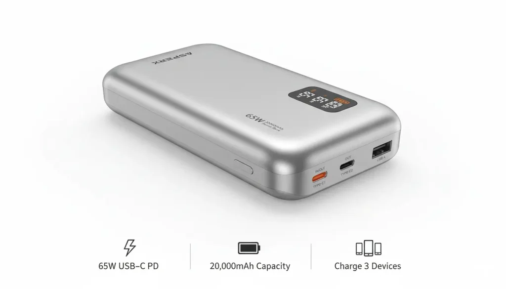AsperX 65W Portable Power Bank for Steam Deck AsperX 65W Portable Power Bank for Steam Deck