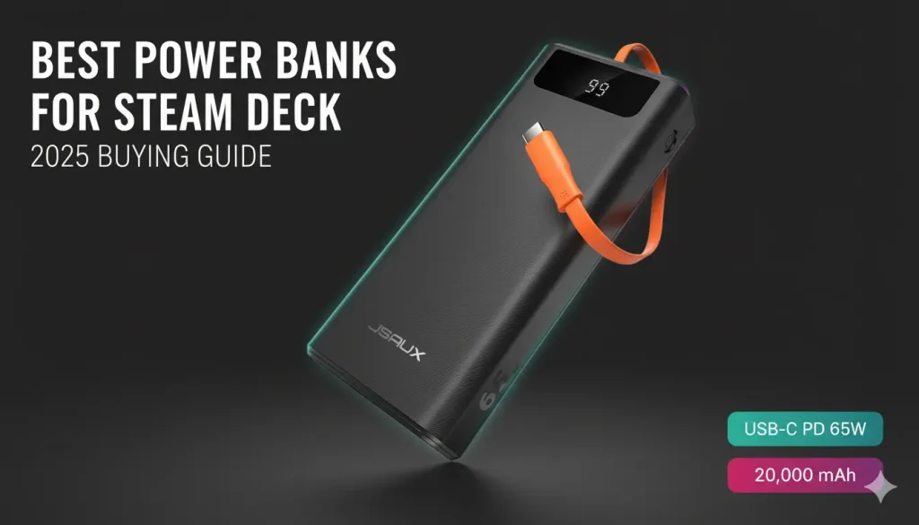 JSAUX 20000mAh 65W PD Portable Power Bank for Steam Deck JSAUX 20000mAh 65W PD Portable Power Bank for Steam Deck
