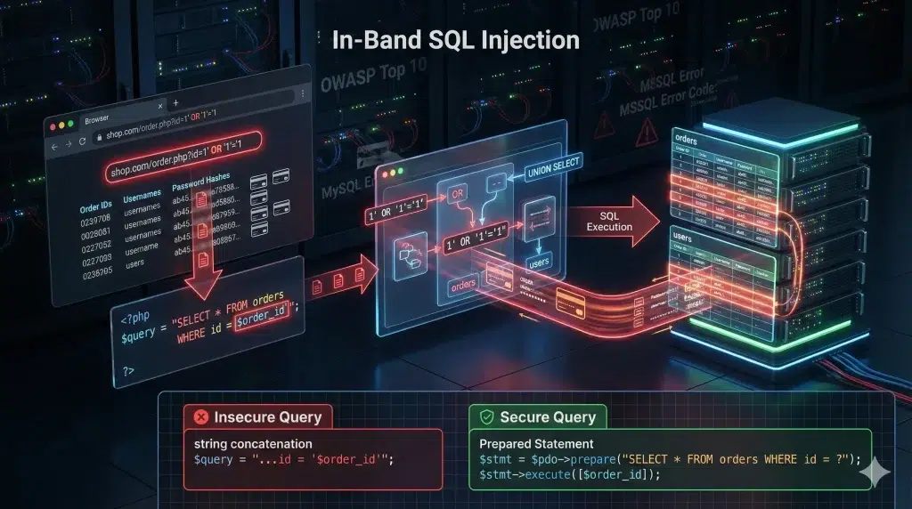 What is In-Band SQL Injection? In-Band SQL Injection